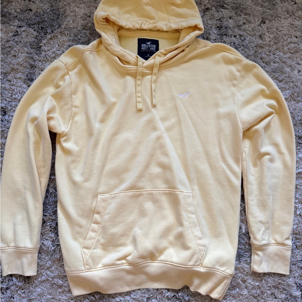 Hollister Yellow Pullover Hoodie Sweatshirt